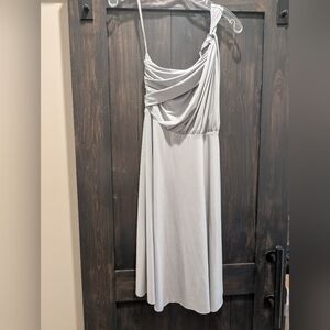 Ann Taylor One-Shoulder Gray Dress